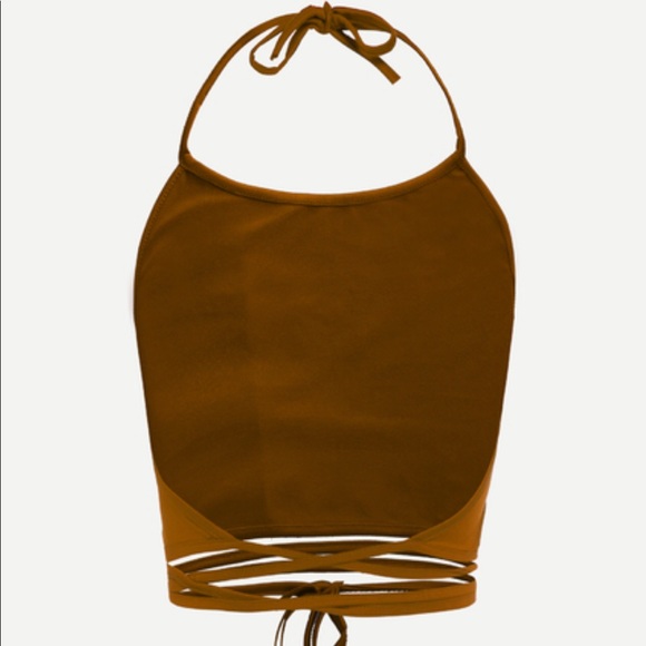 Halter Neck Lace Up Cami Top - Picture 3 of 3